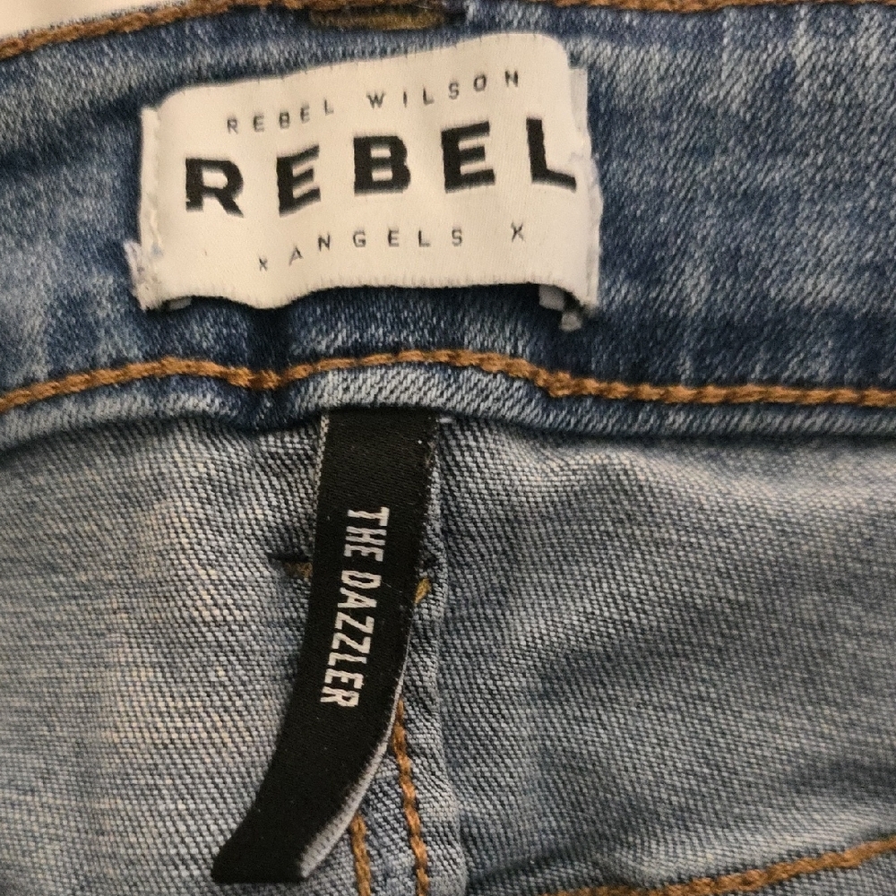Rebel Wilson Angels "The Dazzler" Ankle Cropped Jeans with Frayed Hem Size 16W - Picture 6 of 10